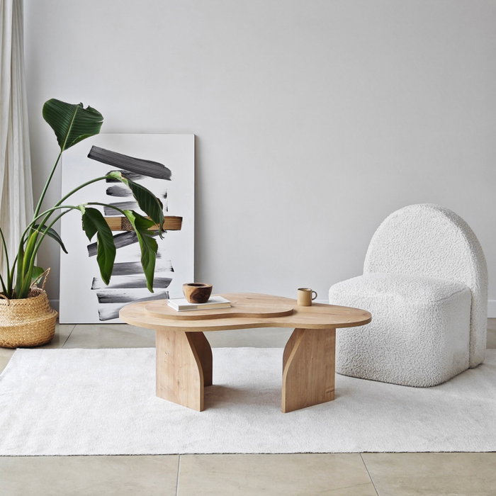 Hanah Home Mesa de Centro Melted - Sapphire Oak Hanah Home Mesa de Centro Melted - Sapphire Oak